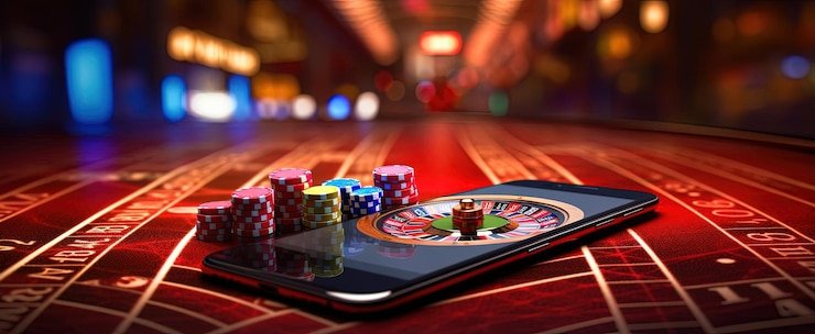 Pengguna membaca tutorial bermain di ponsel